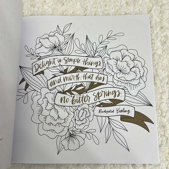 Inspirational Coloring Book with Floral Design - Picture 3 of 13